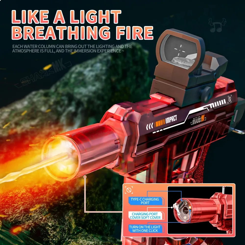 UZI Electric Water Gun with LE - Outdoor Lighting Setup ulasan dan harga
